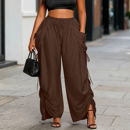 Solance Wide-Leg Drawstring Pants