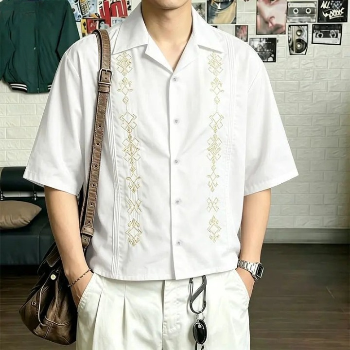 Embroidered Camp Shirt