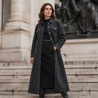 Time-Limited Special – Women's Timeless Longline Denim Coat