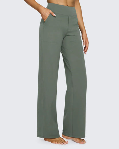 Solance High-Waist Wide-Leg Dress Pants