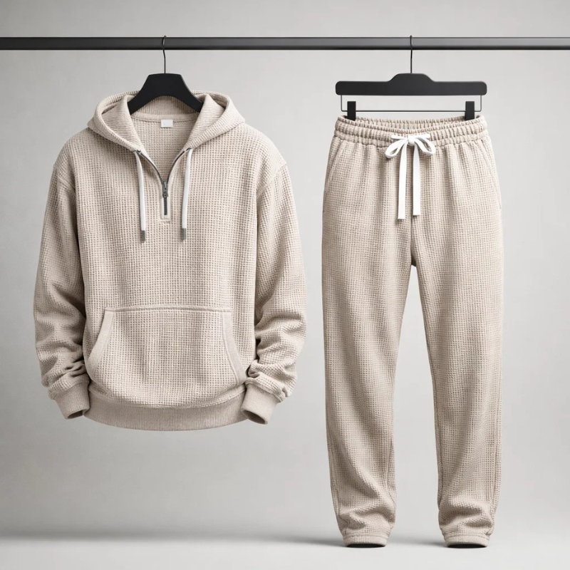 Hudson Waffle-Knit Set