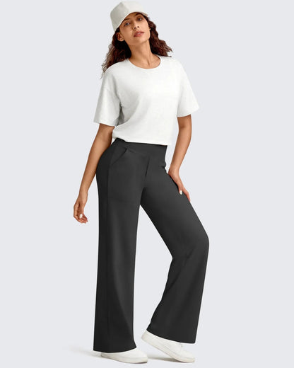 Solance High-Waist Wide-Leg Dress Pants