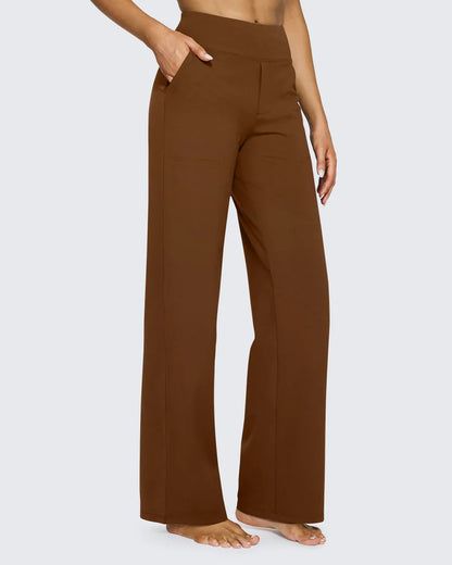 Solance High-Waist Wide-Leg Dress Pants