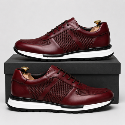 DAVID MILLER LEATHER SNEAKERS
