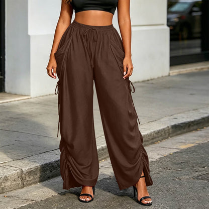 Solance Wide-Leg Drawstring Pants