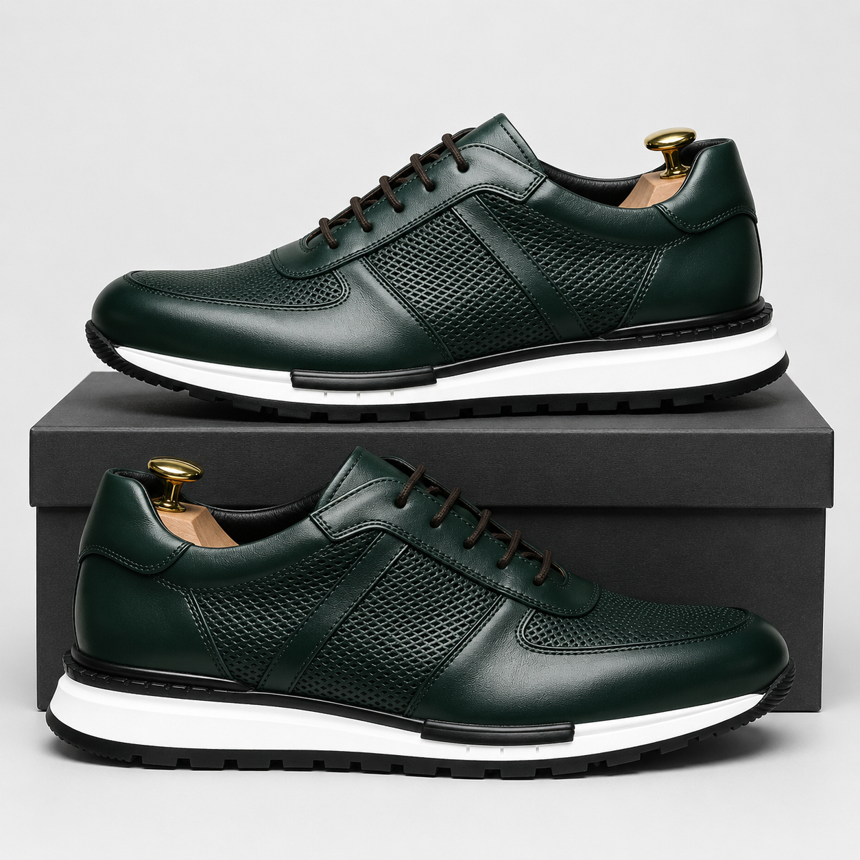 DAVID MILLER LEATHER SNEAKERS