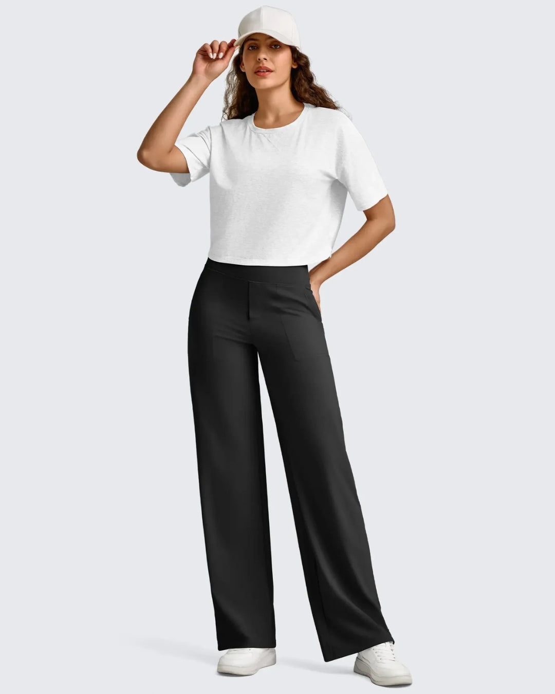 Solance High-Waist Wide-Leg Dress Pants