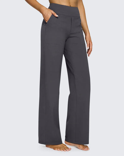 Solance High-Waist Wide-Leg Dress Pants