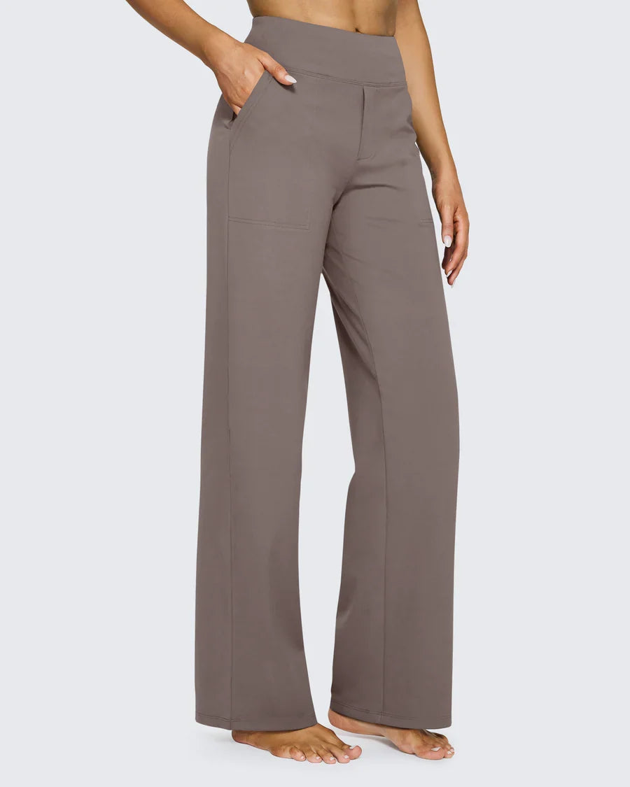 Solance High-Waist Wide-Leg Dress Pants