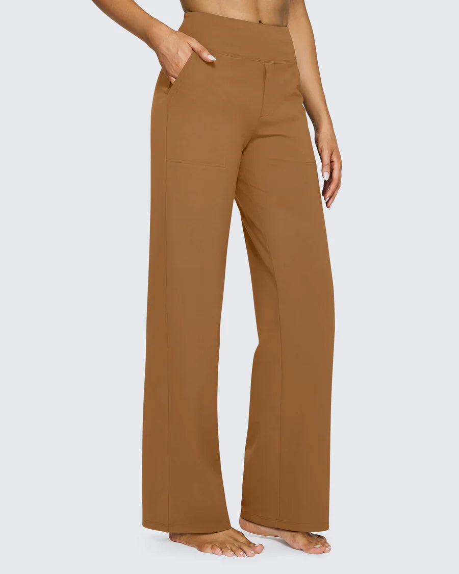 Solance High-Waist Wide-Leg Dress Pants