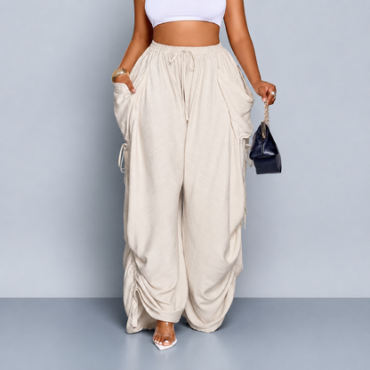 Solance Wide-Leg Drawstring Pants