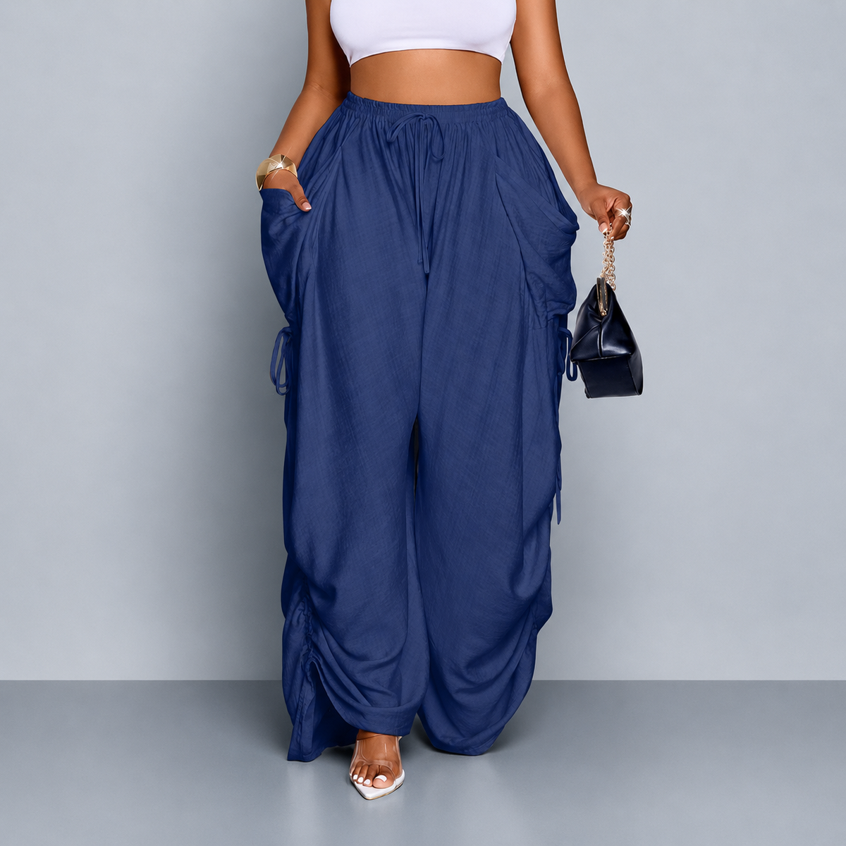 Solance Wide-Leg Drawstring Pants