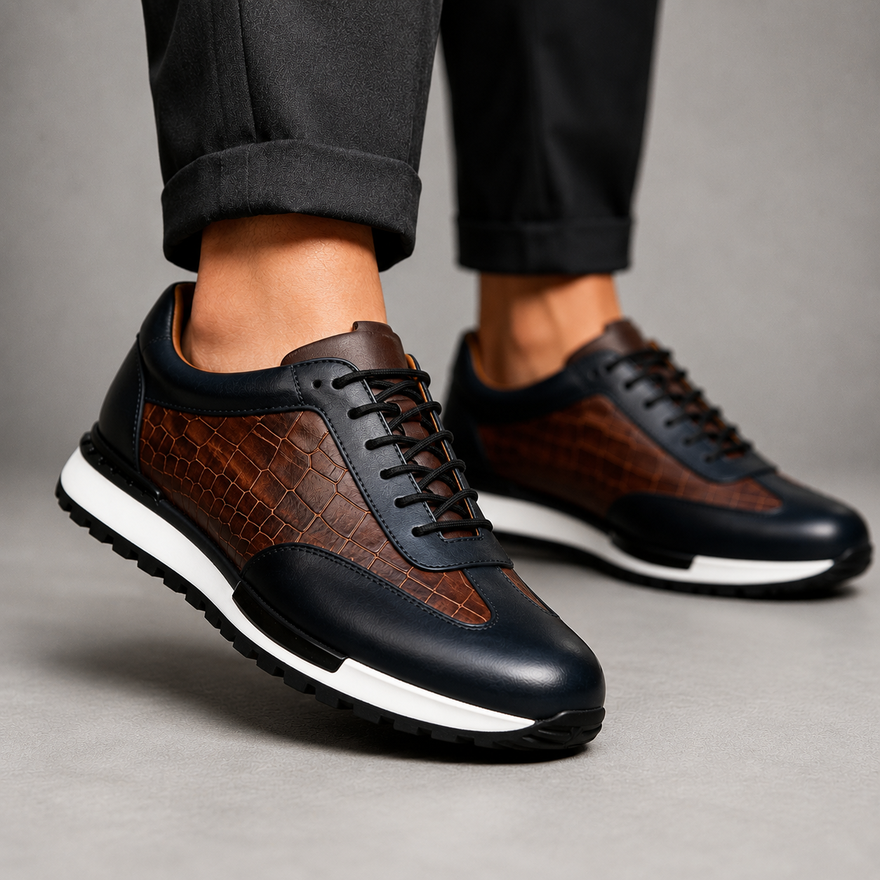 CHARLES LEATHER SNEAKERS