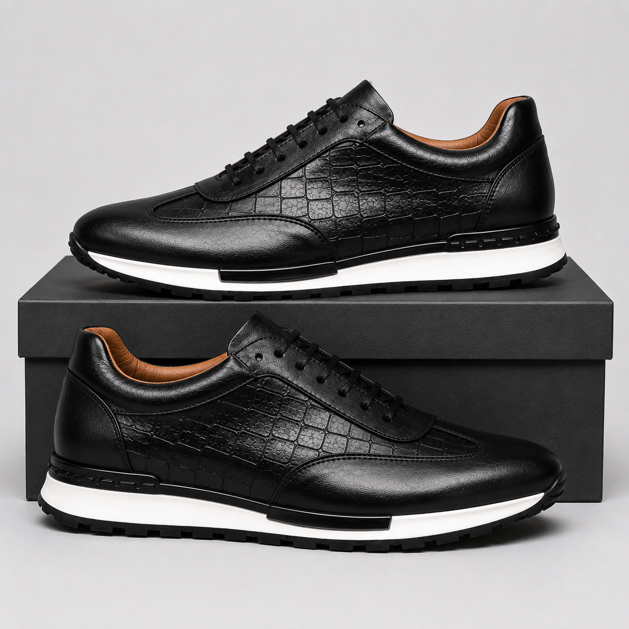 CHARLES LEATHER SNEAKERS