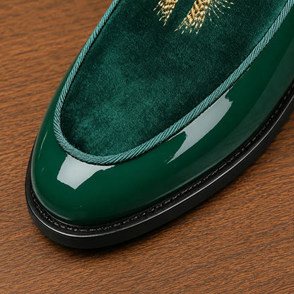 Embroidered Detail Dress Loafers