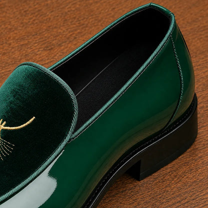 Embroidered Detail Dress Loafers