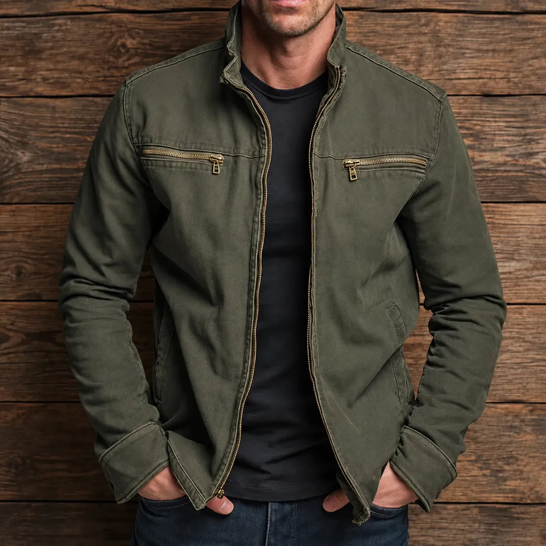 Rugged Stand Collar Jacket