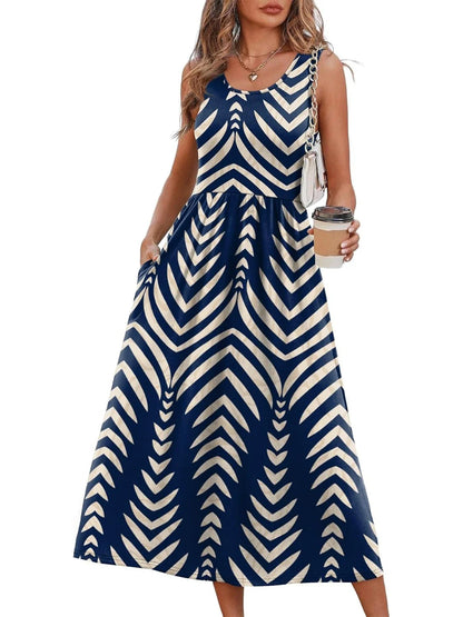 Printed Midi Dress