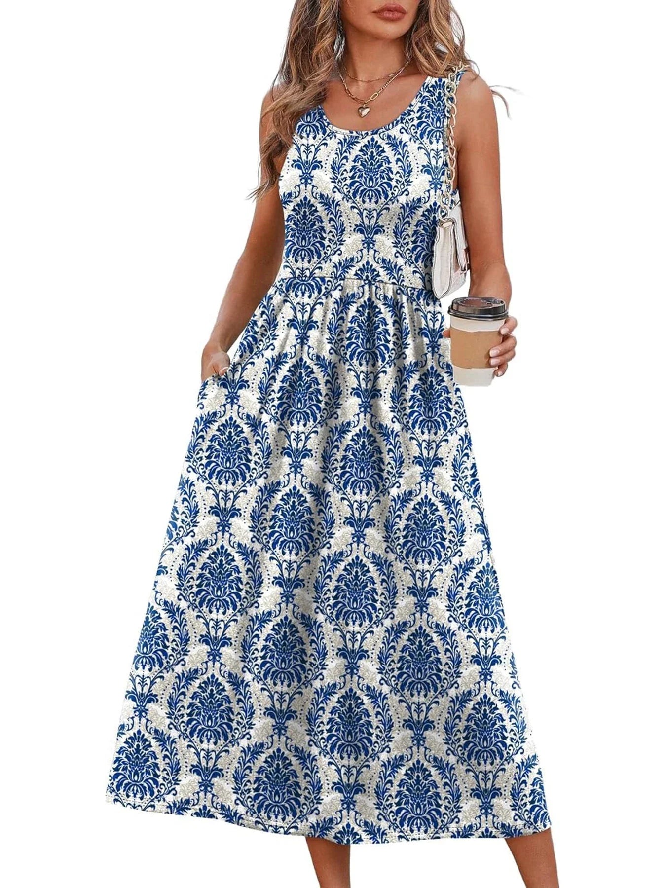Printed Midi Dress