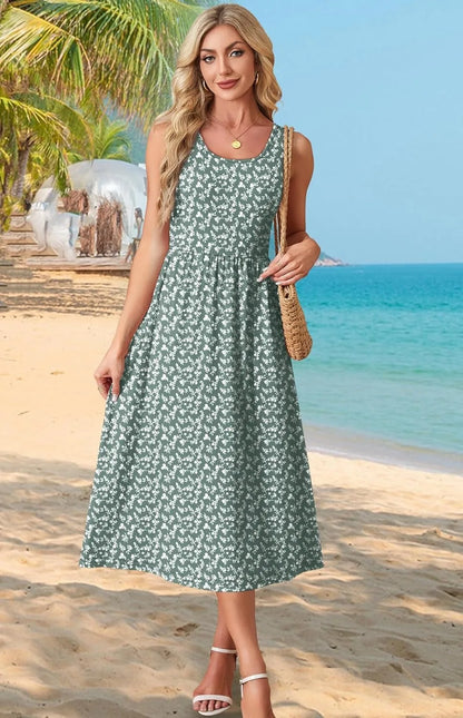 Printed Midi Dress