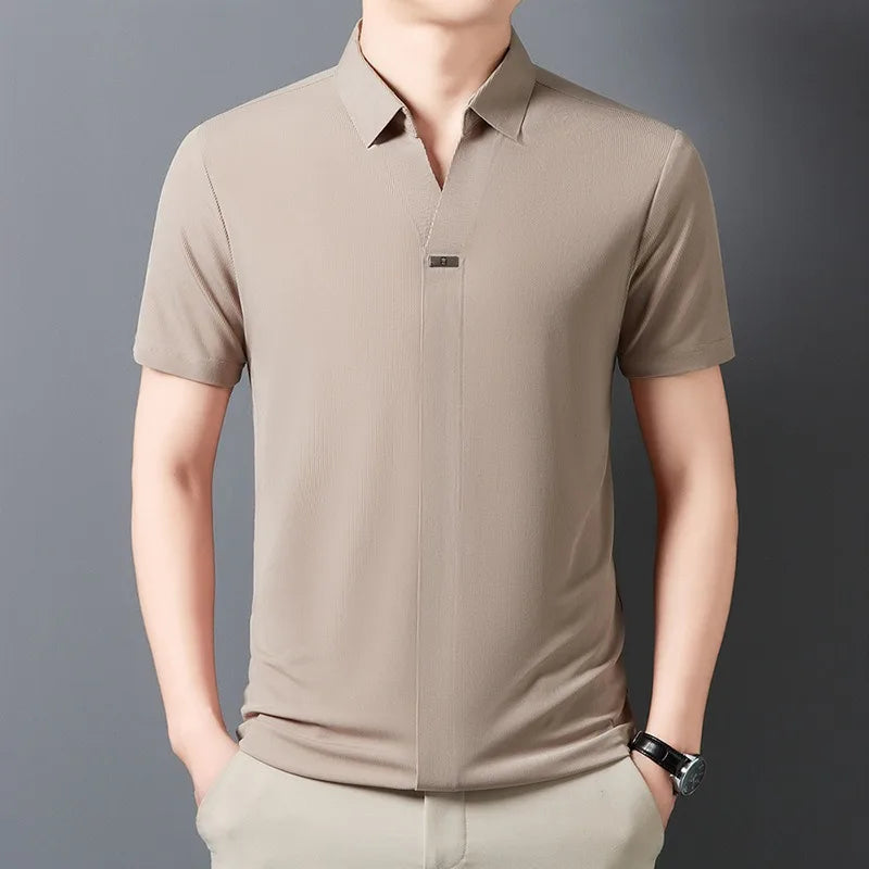 Buttonless Polo Shirt