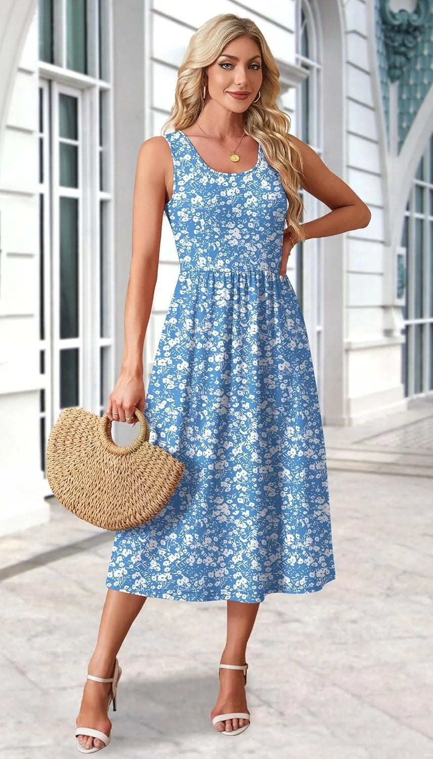 Printed Midi Dress