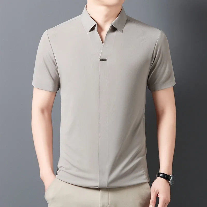 Buttonless Polo Shirt