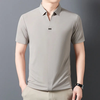 Buttonless Polo Shirt
