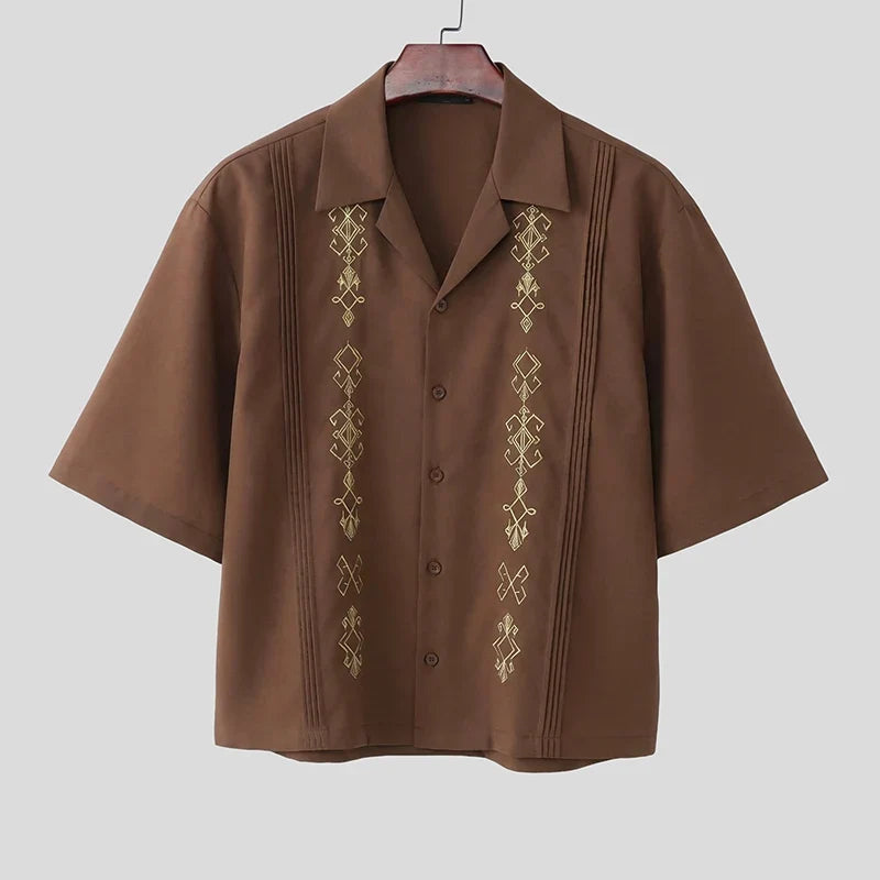 Embroidered Camp Shirt