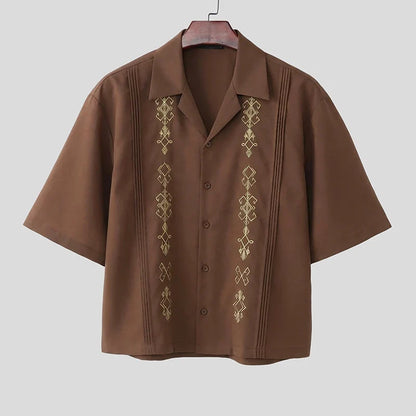 Embroidered Camp Shirt