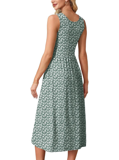 Printed Midi Dress
