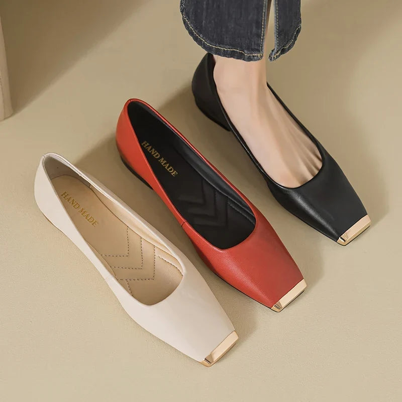 VIVIENNE LEATHER FLATS