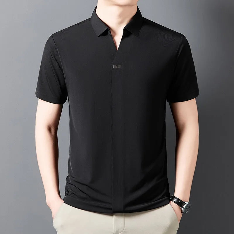 Buttonless Polo Shirt