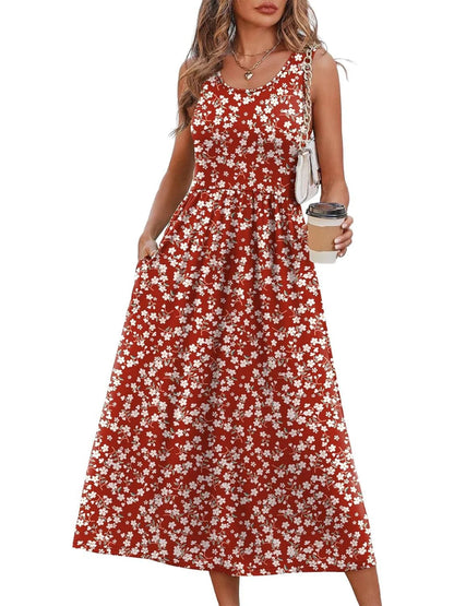 Printed Midi Dress