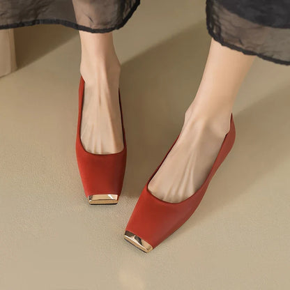 VIVIENNE LEATHER FLATS