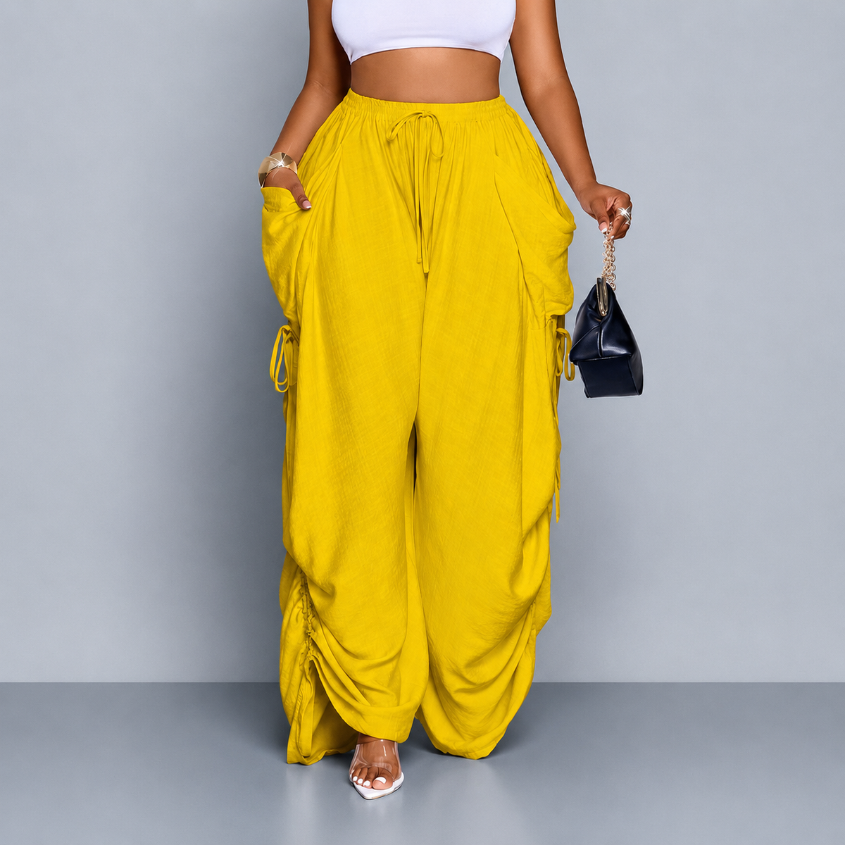 Solance Wide-Leg Drawstring Pants