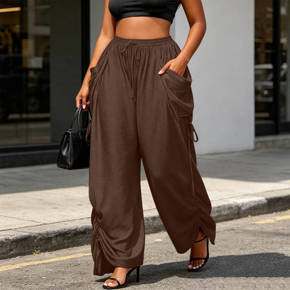 Solance Wide-Leg Drawstring Pants