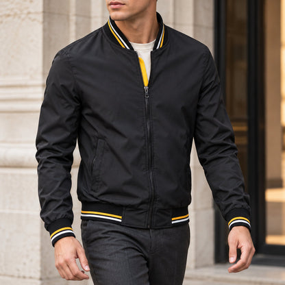 Whitman Striped-Trim Bomber Jacket