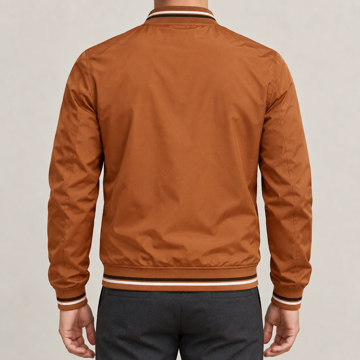 Whitman Striped-Trim Bomber Jacket