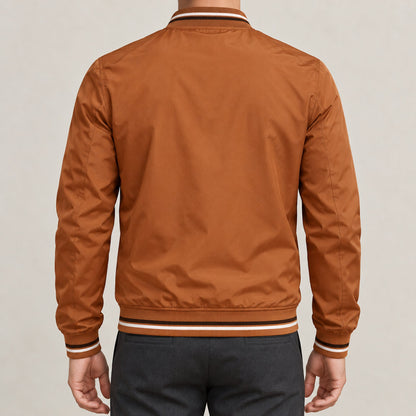 Whitman Striped-Trim Bomber Jacket