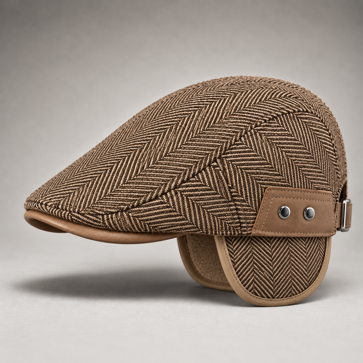 Thornton Herringbone Driving Cap