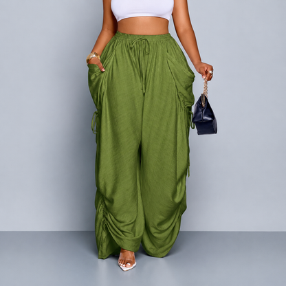 Solance Wide-Leg Drawstring Pants