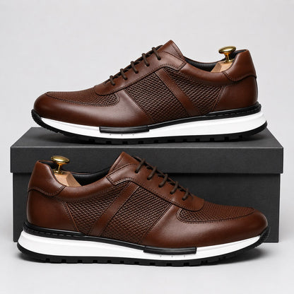DAVID MILLER LEATHER SNEAKERS