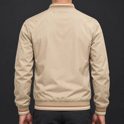 Whitman Striped-Trim Bomber Jacket