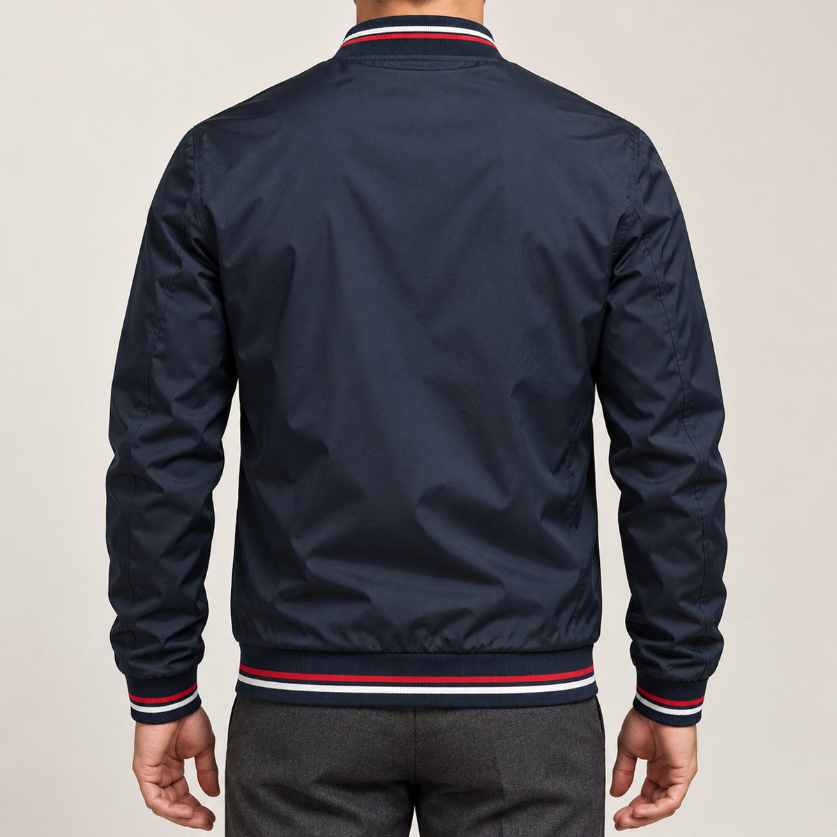 Whitman Striped-Trim Bomber Jacket