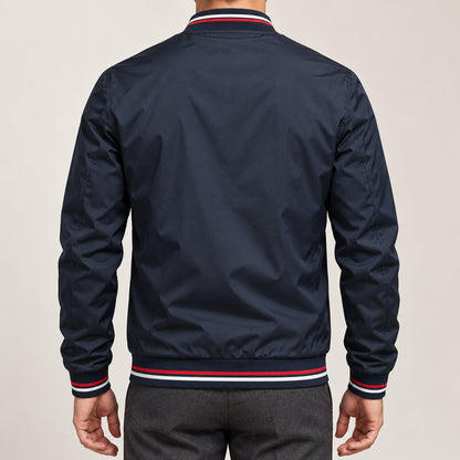 Whitman Striped-Trim Bomber Jacket