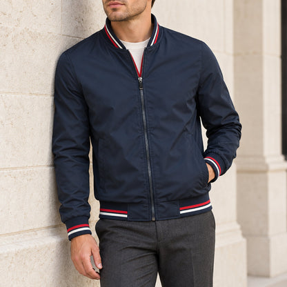 Whitman Striped-Trim Bomber Jacket