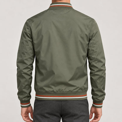 Whitman Striped-Trim Bomber Jacket