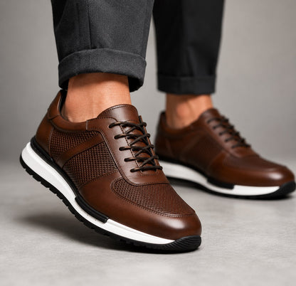 DAVID MILLER LEATHER SNEAKERS