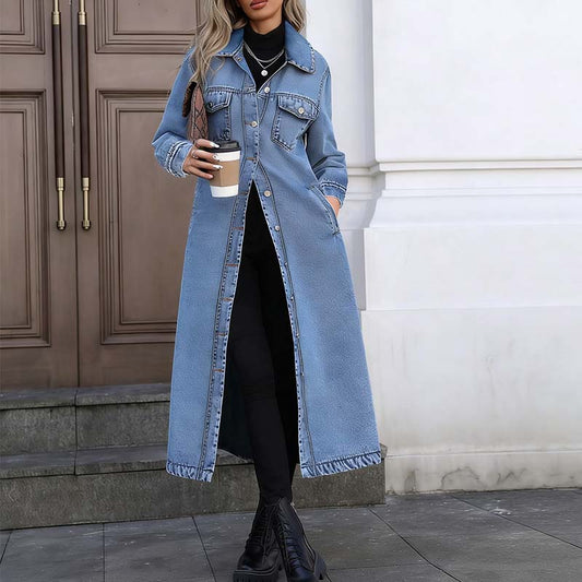 Time-Limited Special – Women's Timeless Longline Denim Coat